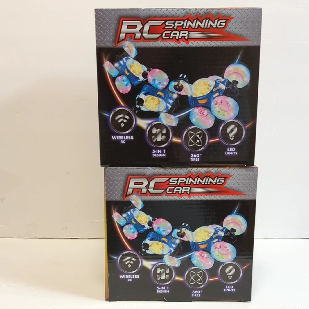 2 Pack - RC Spinning Cars - Blue